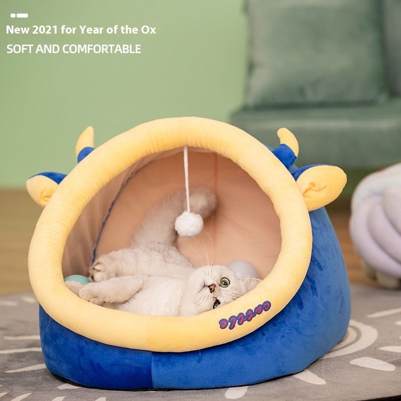 Closed Small Four Seasons Universal Dog Removable and Washable Pet Cat Nest_voghion.com