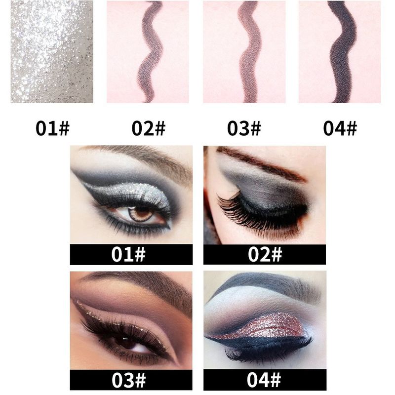 Delineador de ojos en gel, resistente al agua, de secado rápido, mate, de un solo cabezal, negro sólido y rico_voghion.com
