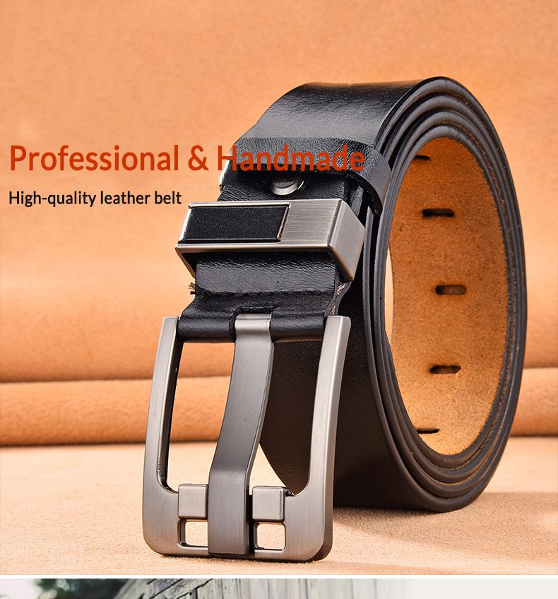 HEIßER Gürtel Männlich Mode Herren Designer Rindsleder Gürtel für Jeans Echtlederband Dornschließe Übergröße 140 150 160 170cm_voghion.com