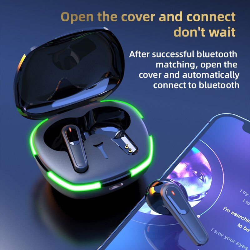 Pro60 Binaural Wireless TWS Wireless Bluetooth Headset Mini Sports Bluetooth Headset NoiseCancelling Gaming Headset_voghion.com