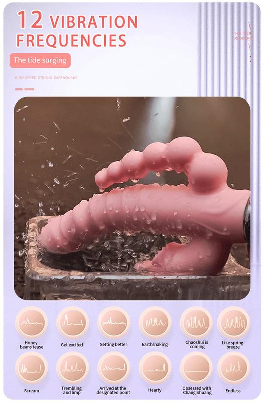 3 in 1 vibratore del coniglio del dildo impermeabile USB ricaricabile magnetico giocattoli del sesso del clitoride anale per le donne Coppie Negozio 22_voghion.com