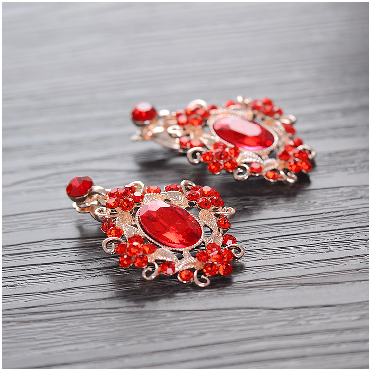 Brud koreansk lila kristallpelare stor krona tiara set bröllop drottning håraccessoarer barock krona_voghion.com