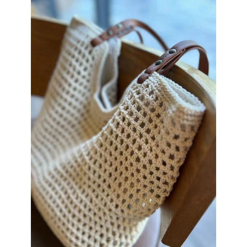 2025 New Women's Woven Large Capacity High Appearance Travel Beach Vacation Tote Bag_voghion.com