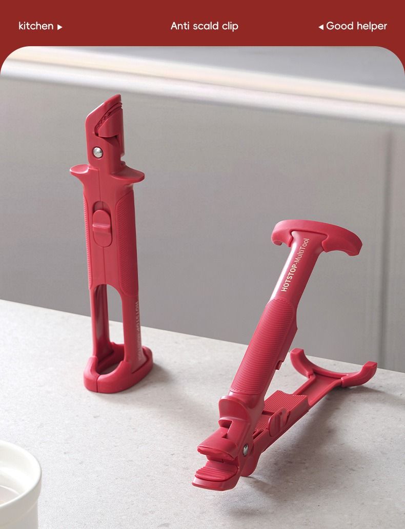 2-in-1 hitzebeständiger Verbrühschutzclip aus Silikon | Sicherer Schüsselgreifer und Küchenzange | Mehrzweck-Verbrühschutz-Silikongreifer_voghion.com