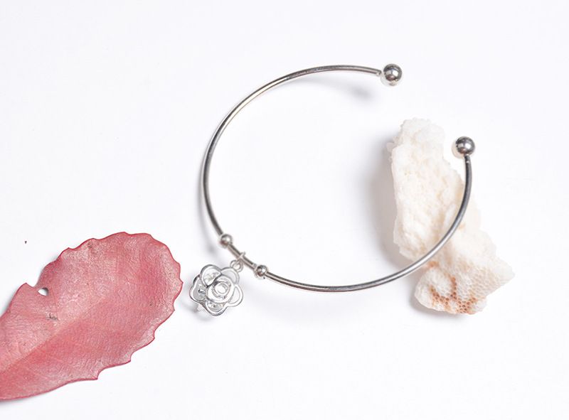 Neit Roségold Schrumpfarmband fir Fraen, einfach a villfälteg ze droen, Handschmuck, Zirkon Blummenarmband, Direktverkaaf_voghion.com