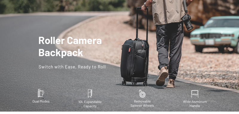 PGYTECH Trolley Photography DSLR Camera Bag Professional Outdoor Backpack Large Equipment Travel Case_voghion.com