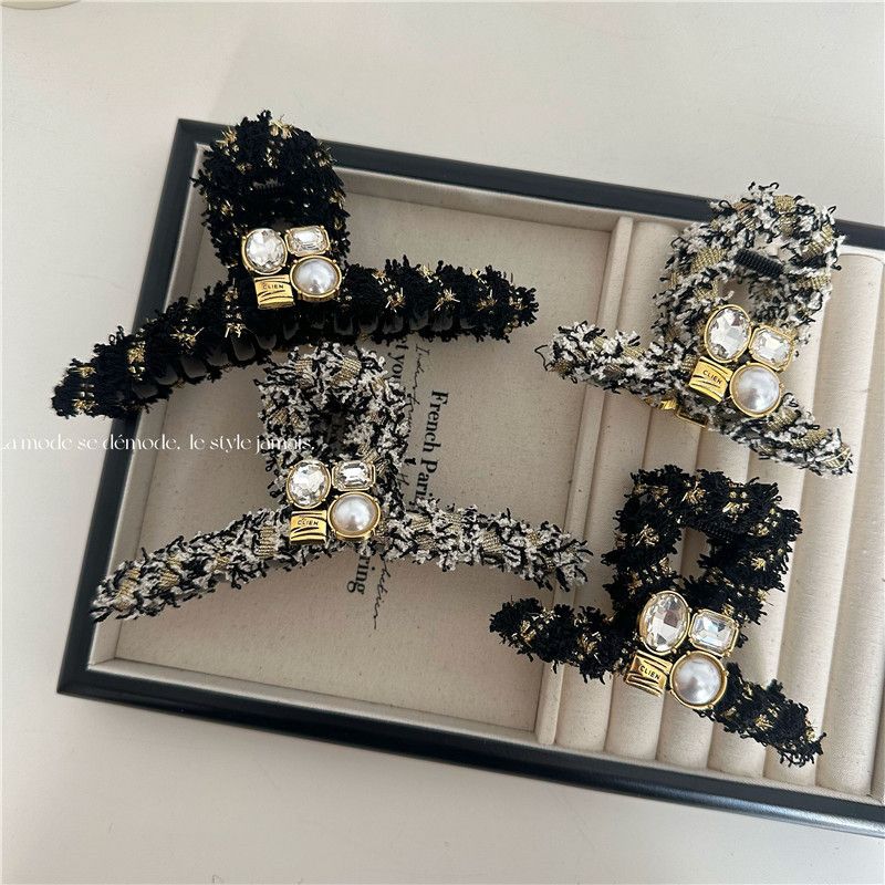 Koreanischen stil kleine duft perlen clip frauen kurze haar zurück kopf haarnadel Tschechische diamant high-end-textur haar clip shark clip_voghion.com