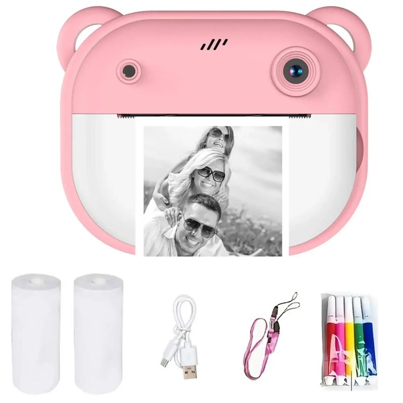 Kinder Kamera Instant Print HD Dual Objektiv Selfie Digital Kamera Für Kinder Birthd_voghion.com