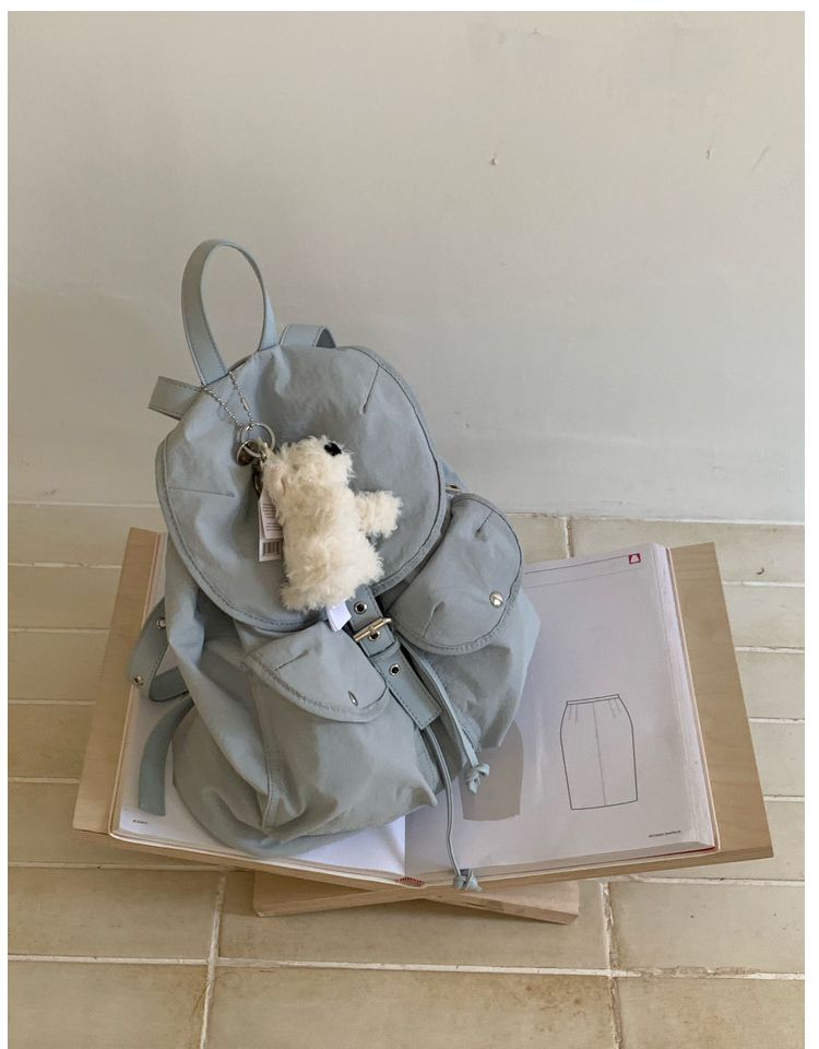 Zaino coreano da viaggio semplice in nylon antirughe impermeabile primaverile ed estivo 2025_voghion.com