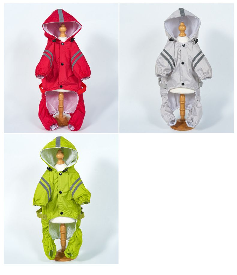 Clothing Universal Raincoat Large Small Full Coverage Leash Outdoor Dog Pet Clothes_voghion.com