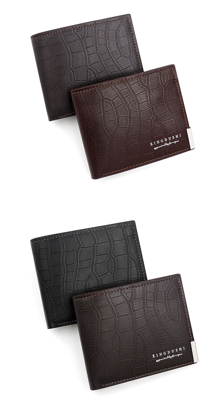 Wallet Card Cases Fashion Men's Short Wallet Hinge TPU Printed Stone Wallet Multi Card Slots Small Silver Bag Coin Clip_voghion.com