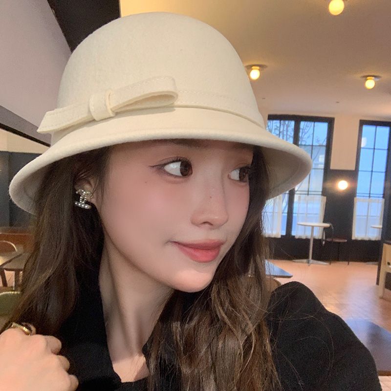 Women's Wool Fisherman Hat, Fall/Winter 2025 New , Mini Bowler Hat_voghion.com