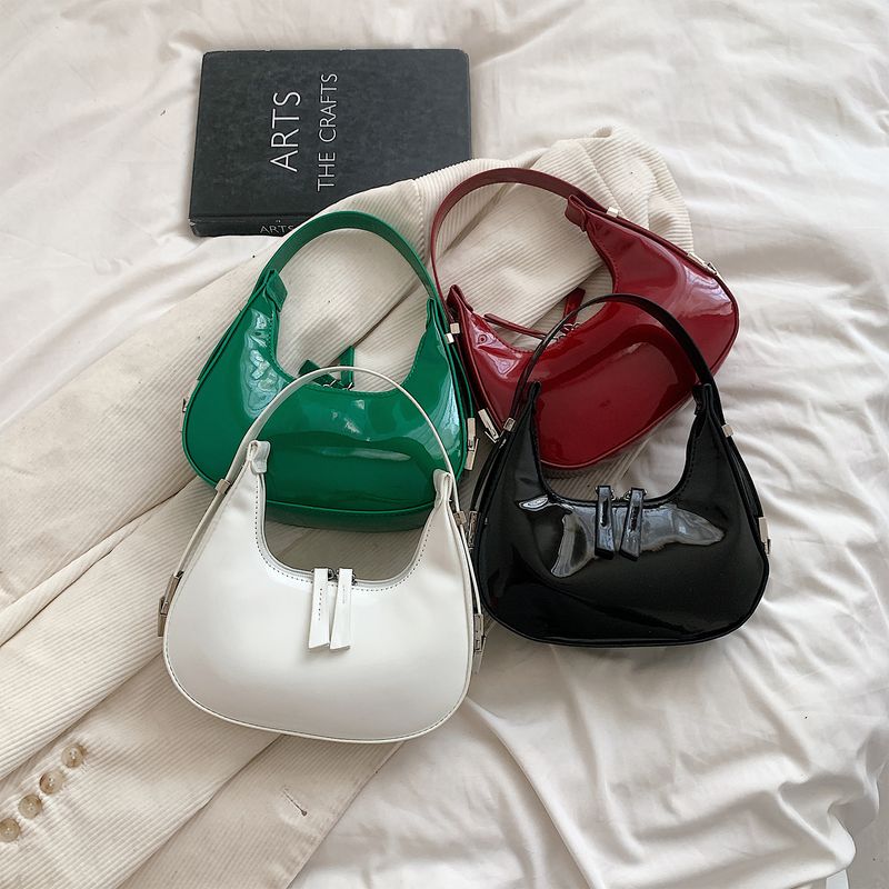 Félhold alakú Vintage PU bőr kis válltáska nőknek és lányoknak Hobo kézitáska retro piros női hónalj pénztárcák táskák_voghion.com