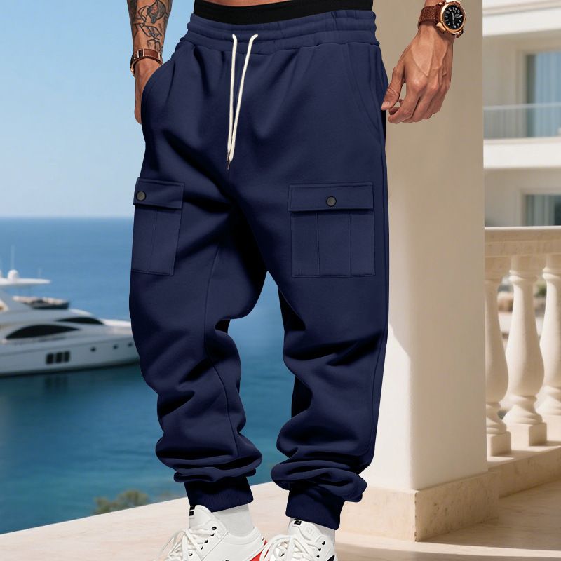 Schwere Cargohose mit Fleecefutter für Herren – Winter-Workwear-Stil, entspannte Passform, Multi-Taschen-Design, Ganzjahreskomfort (S-XXXL)_voghion.com