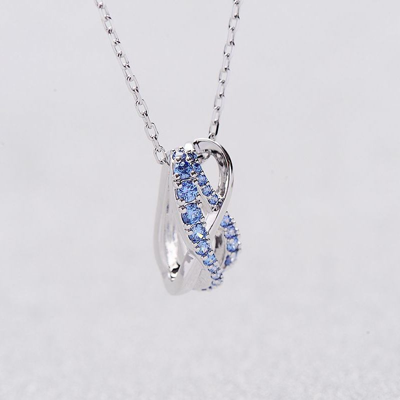 Gioielli da donna Gioielli in oro e argento Gioielli in metallo galvanizzato Gioielli a spirale Croce Elementi Cristallo Elegante Clavicola sfalsata Collana Donna_voghion.com