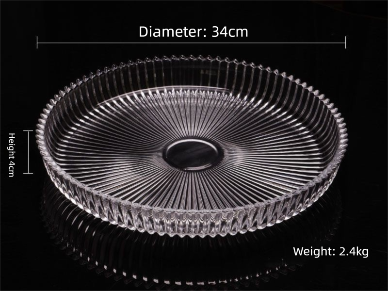 Nordic Stil Kristall Glas Obst Hause Wohnzimmer Kaffee Tisch Kreative Licht Große Kapazität Snack Candy Platte_voghion.com