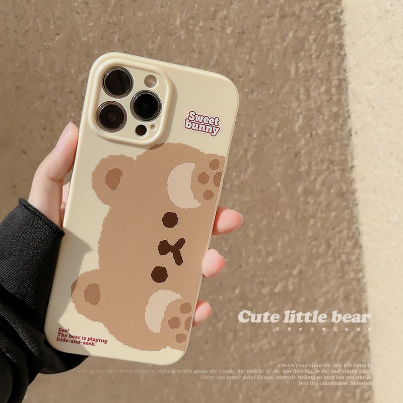 Custodia per cellulare iPhone14 con cucciolo dipinto a olio graffiti 15ProMax morbida e carina, cartone animato 13 set 12 applicabile all-inclusive_voghion.com