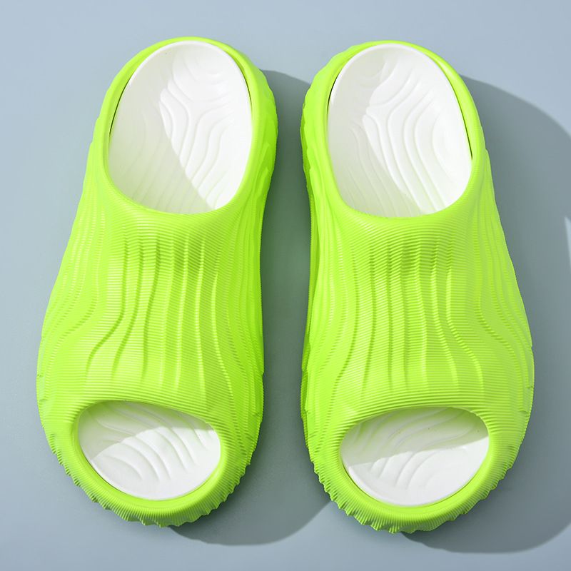 Sandali da spiaggia da uomo, con punta aperta, traspiranti e antiscivolo, con suola spessa bicolore, resistenti all'usura, in EVA per esterni_voghion.com