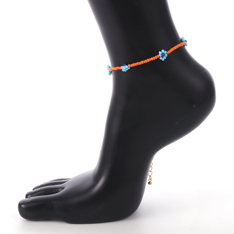 Collana da donna in stile bohémien con fiori a margherita colorata, semplice collana con clavicola con perline retrò femminile_voghion.com