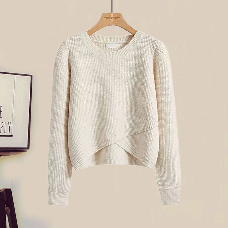 Damenbekleidung Herbst New Style Modisches Temperament Altersreduzierendes Strickoberteil Schmaler Rock Zweiteiliger Anzug_voghion.com