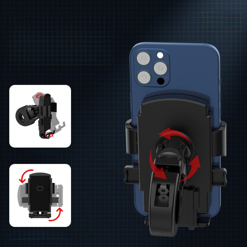 Support de téléphone pour moto, navigation pour vélo de montagne, absorption des chocs, anti-secousses, rotation à 360°_voghion.com