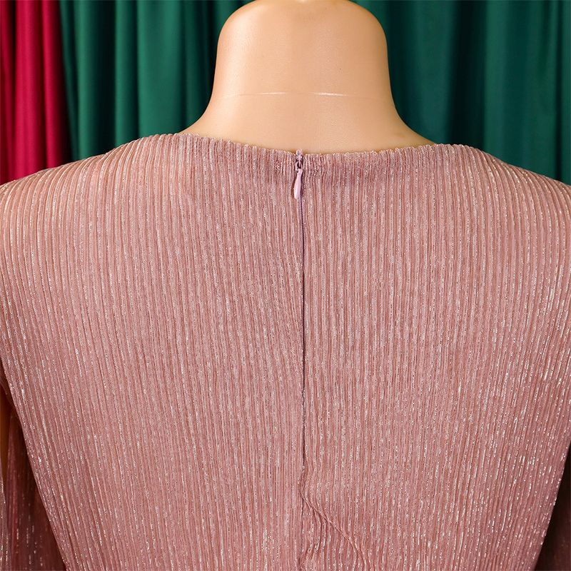 Damenbekleidung Neue V-Ausschnitt Temperament Langarm Cape Taille Kleid Rock_voghion.com