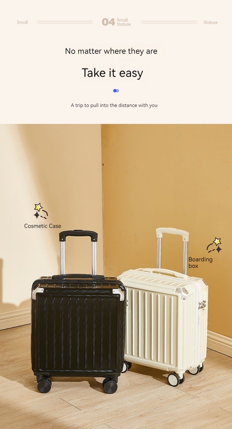 Valigia da donna piccola mini boarding box 18" valigia in pelle Travel code box piccolo trolley leggero box 20"_voghion.com