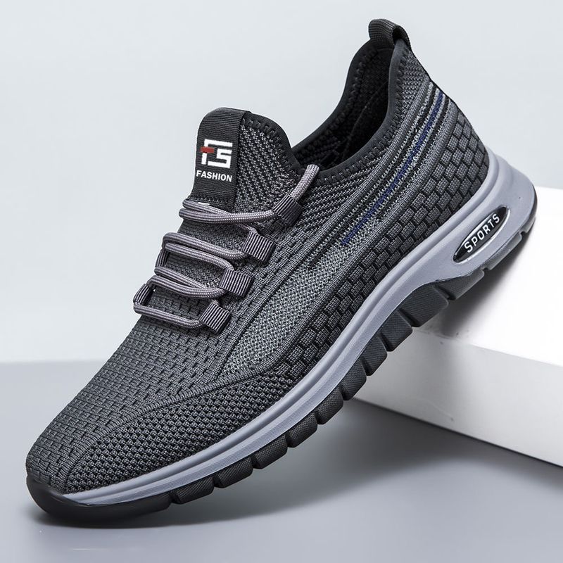 Scarpe antinfortunistiche da uomo, sportive, traspiranti, da passeggio e per il tempo libero, con suola morbida e resistenti all'usura, in rete._voghion.com