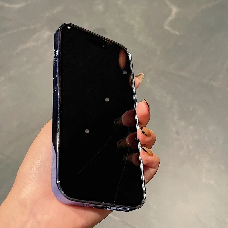 Luxus-Plattierungsrahmen, staubdichter Stecker, Gyro-Halterung, Telefonhülle für iPhone 16 15 14 13 Pro Max Plus, klare, stoßfeste Anti-Drop-Hülle_voghion.com