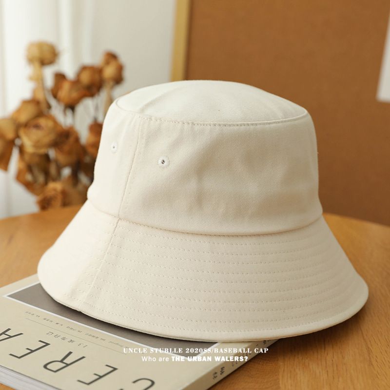 Cappello da pescatore giapponese tinta unita - Cappello da sole con tesa larga per teste grandi (protezione UV UPF50+, cappello estivo unisex)_voghion.com
