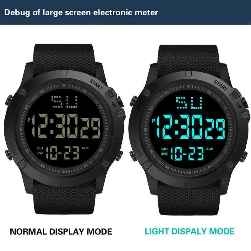 Orologio elettronico da uomo sportivo multifunzione militare impermeabile luminoso LED digitale per bambini con quadrante grande M250731_voghion.com