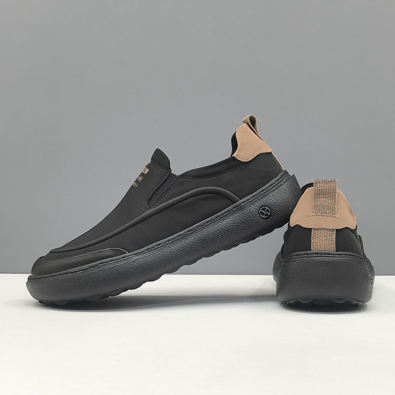 Schwarze Herren-Loafer von unschlagbarer Qualität, vielseitige Nischenschuhe für Herren mit einem Fuß, hochwertige Schuhe aus Eisseidenstoff_voghion.com