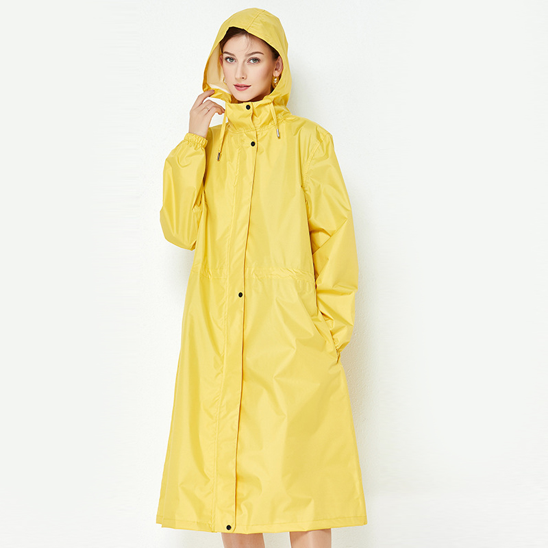Dammen Waasserdicht Laang Reenmantel Damen Reenmantel Kapuzen Trenchjacket Windbreaker Liicht Outdoor Wanderreenkleeder_voghion.com