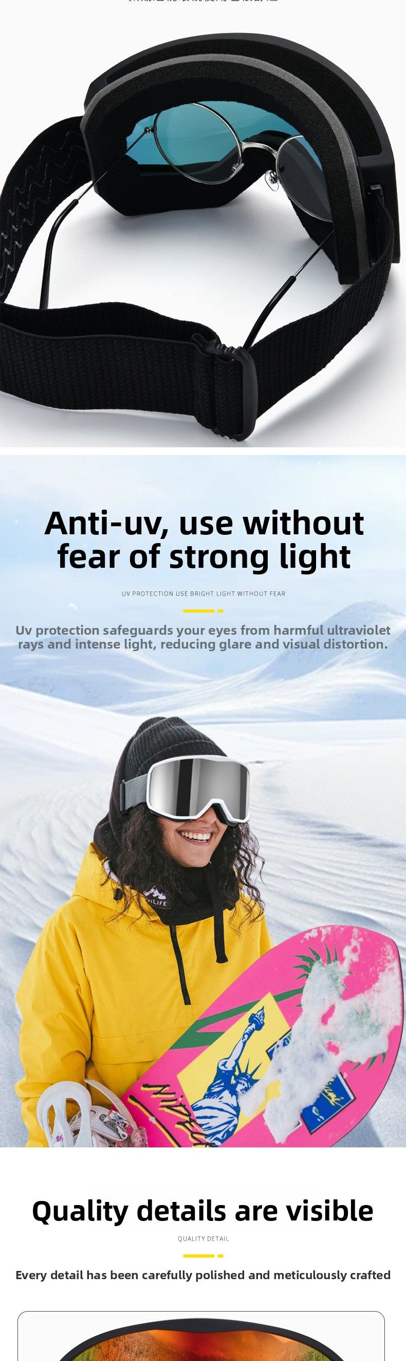 2025 New Outdoor Spherical Goggles Skiing Protective Double Layer Anti-Fog Unisex Ski Glasses_voghion.com