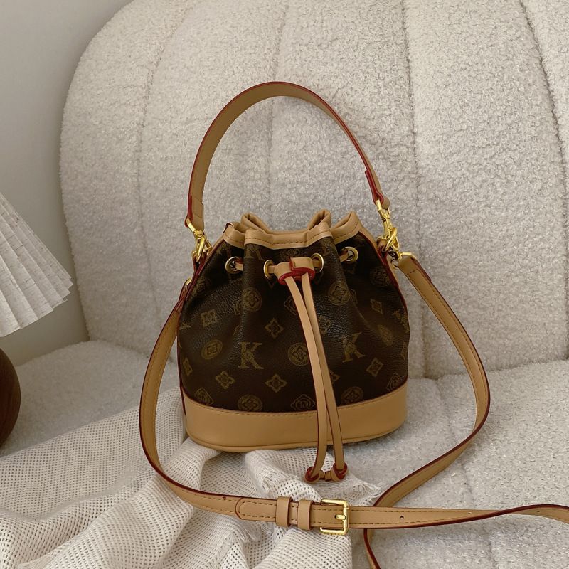 Borsa a secchiello con coulisse leggera e di lusso, alla moda, per donna, tracolla alla moda, stile classico_voghion.com