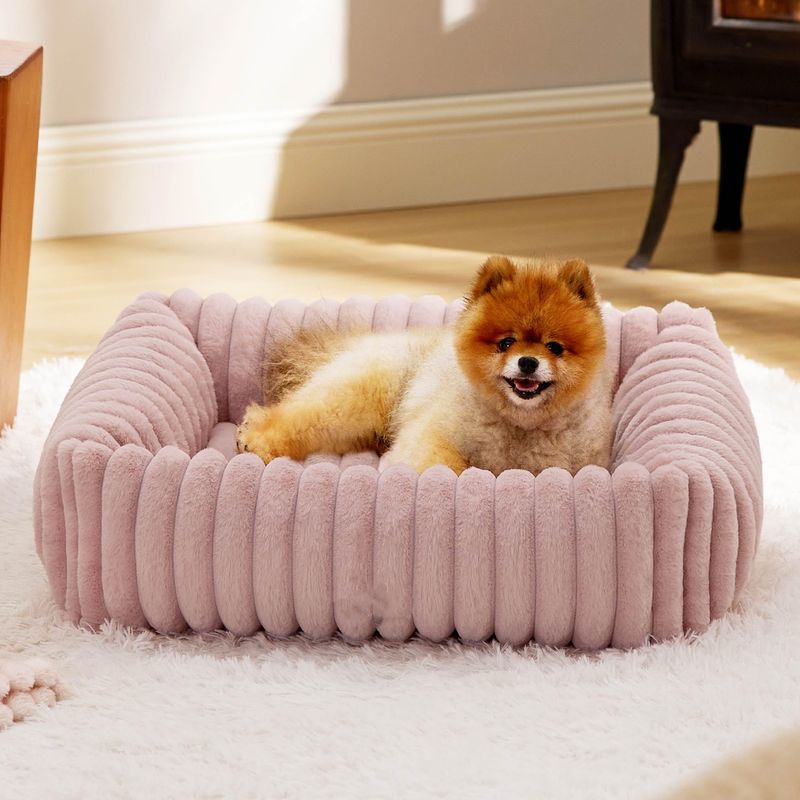 Forniture per cani e gatti, letto caldo in peluche per tutte le stagioni_voghion.com