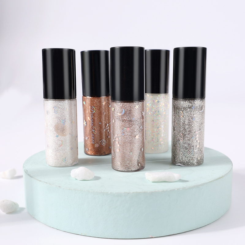 Cores líquidas 5 sombra destaque lantejoulas glitter sombra de olho perolado deitado bicho da seda à prova dwaterproof água lasti_voghion.com