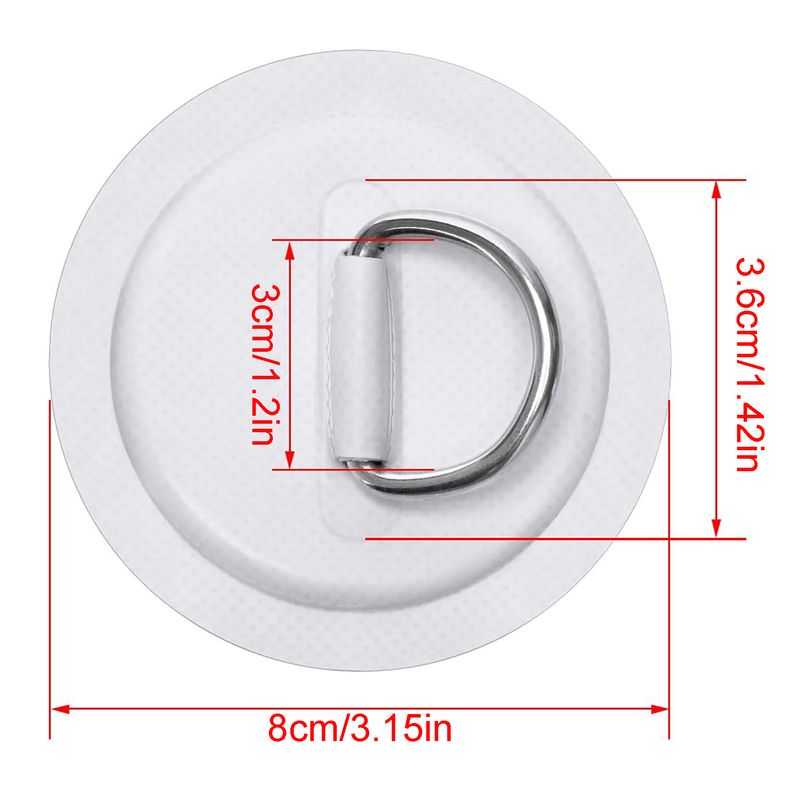 4Pcs Kayak D type buckle SUP paddle board rope fixed buckle glue_voghion.com