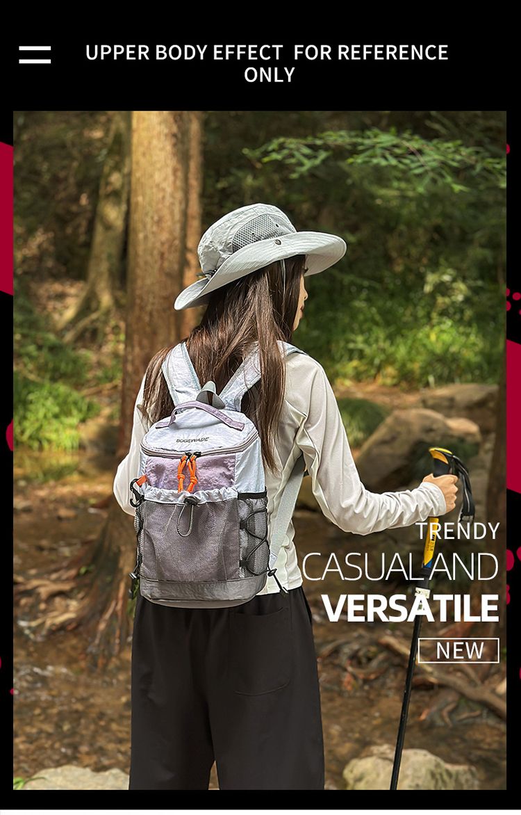 Leichter Outdoor-Wandersport-beiläufiger Doppelschulter-Unisex-Reiserucksack-Studenten-kleiner Schulranzen_voghion.com