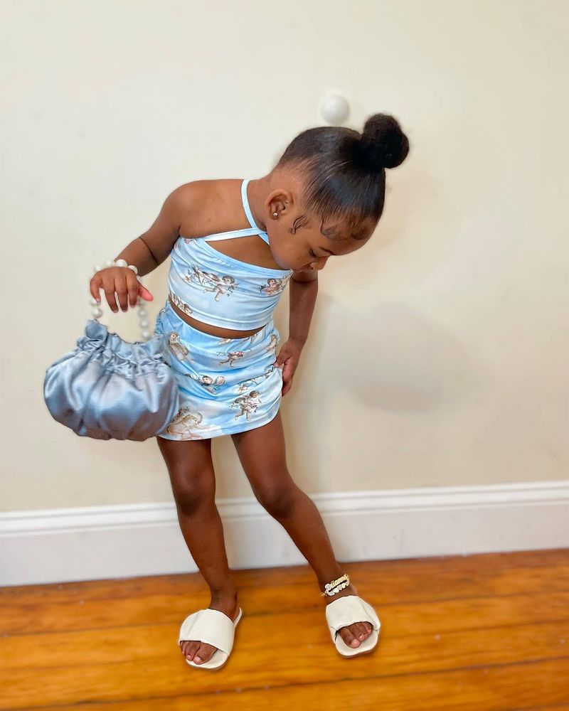 Kinderbekleidung Neues Produkt Bedruckter kurzer Camisole-Rock für Mädchen_voghion.com