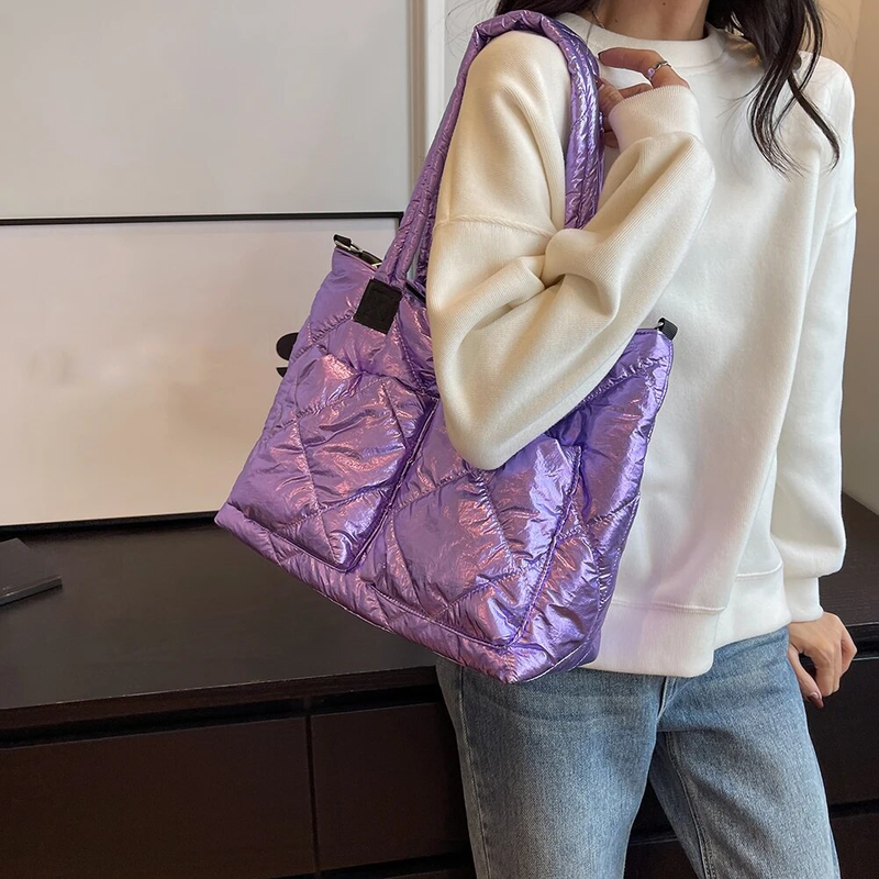 Grande per le donne Borse a tracolla trapuntate Borse a tracolla pieghettate Borsa da viaggio per donna Borsa causale Borsa da palestra Novità_voghion.com