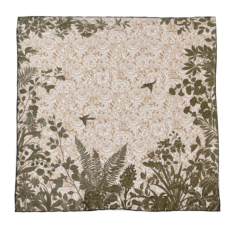 Vierkante damessjaal met print, Valentijnsdagdoos voor vriendin, nieuw hoogwaardig zijden sjaalcadeau van zijderups_voghion.com