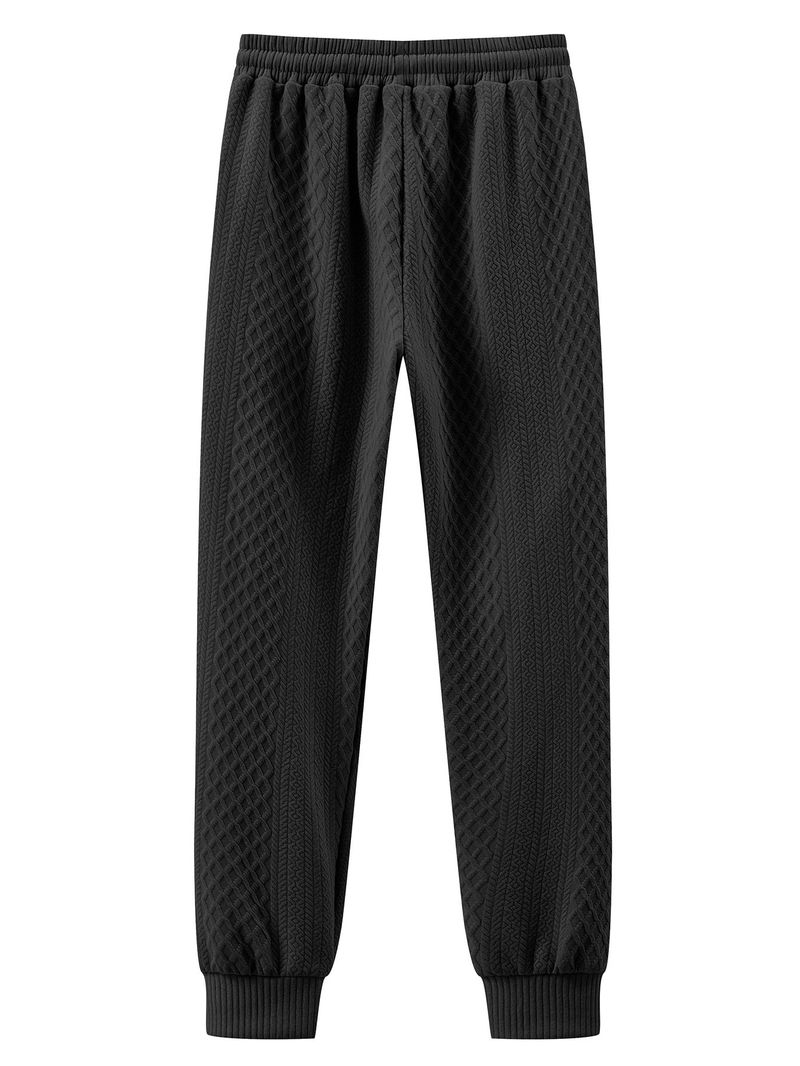 Herren Cord Jogger Pants mit elastischem Bündchen, lässige Slim Fit Hose für Frühling und Herbst, leichte bequeme Streetwear_voghion.com