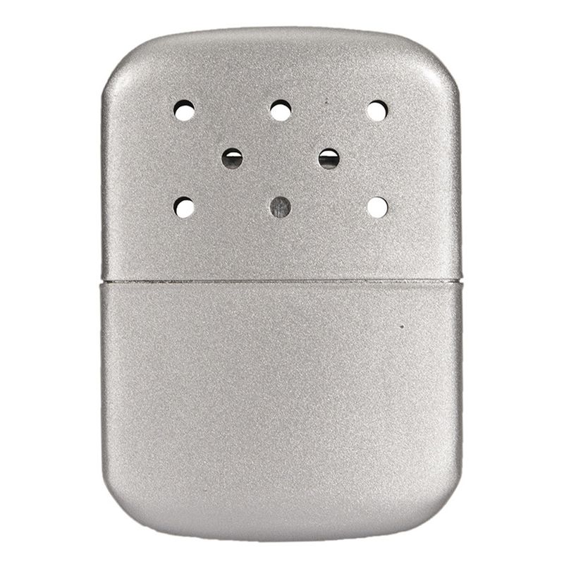 Calentador de mano reutilizable de aleación de zinc, pequeño y práctico, ideal para actividades al aire libre como caza, camping y pesca._voghion.com