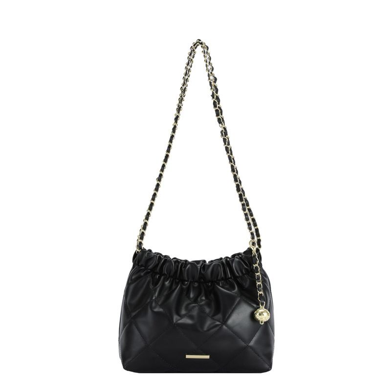 Borsa a secchiello con tracolla alla moda, piccola, con trama di alta qualità, per donna, 2025, nuova estate, trapuntata, con catena, per celebrità su Internet_voghion.com