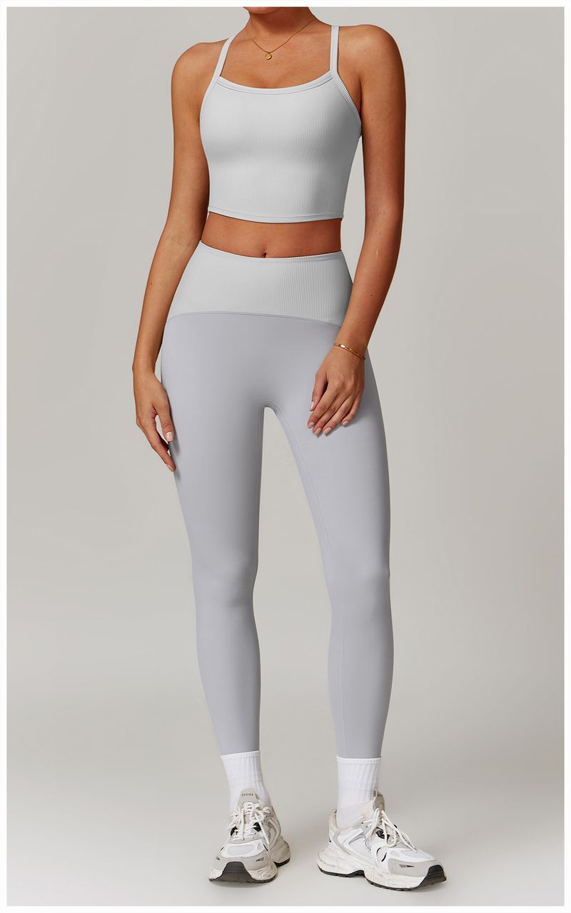 Zechuang Leisure Back Yoga Vest with Chest Cushion Tight Exercise Speed Drying Fitness Shockproof Top 8889_voghion.com