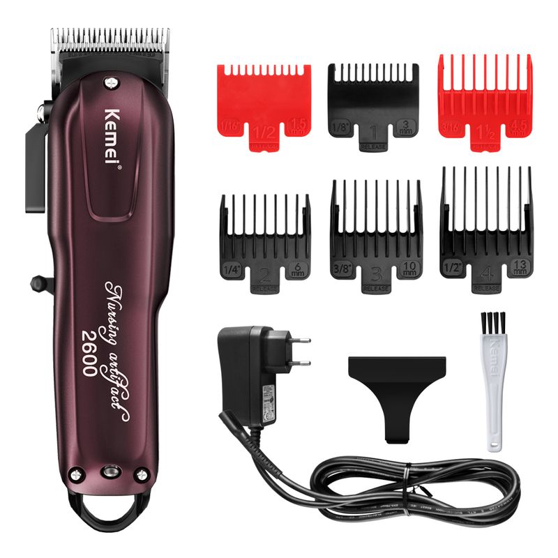 Tagliacapelli elettrico professionale per uomo, tagliacapelli regolabile, rasoio senza fili, ricaricabile, per tagliare i capelli, hine KM2600_voghion.com