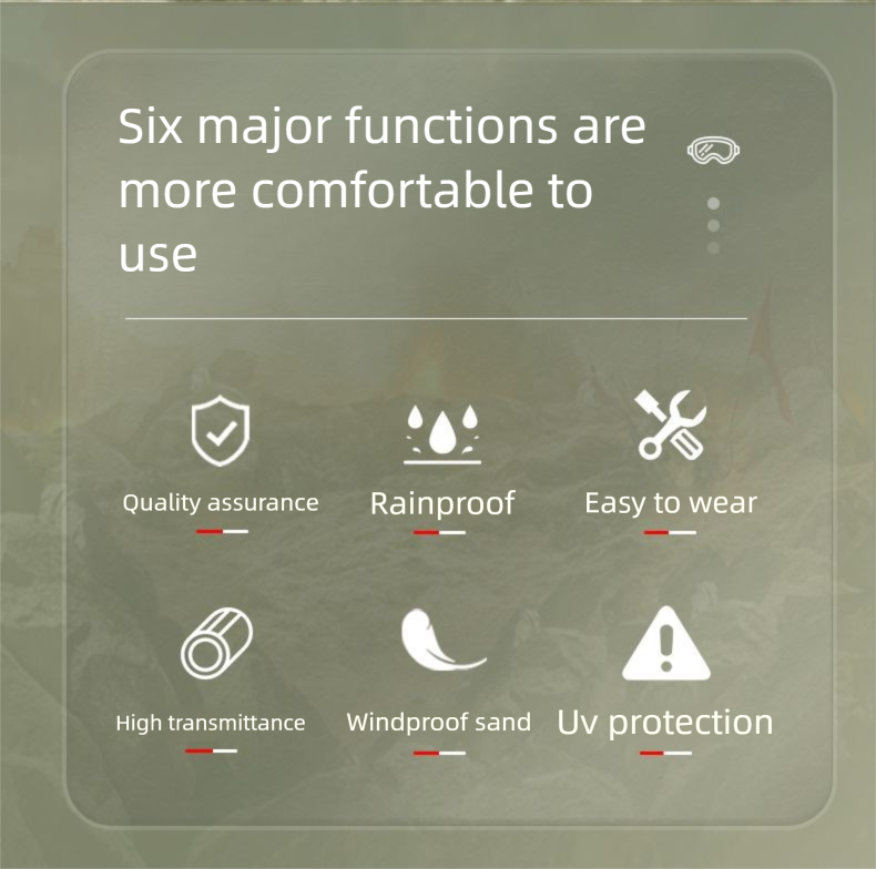 Occhiali tattici per ciclismo all'aperto, occhiali militari antivento, antipolvere e anticaduta_voghion.com