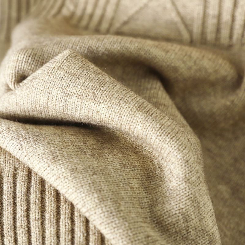 Ensemble de pantalons tricotés doux et polyvalents pour femmes, col mi-haut, pull ample décontracté, vent doux_voghion.com