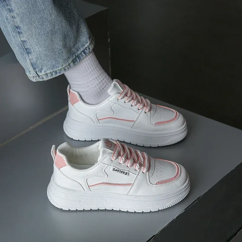 Πλατφόρμα Running Γυναικεία παπούτσια τένις Woman Walking Chunky Sneakers Λευκά Casual Vulcanized παπούτσια_voghion.com